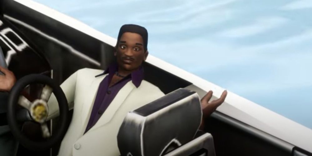 Lance Vance on a boat in GTA Trilogy Cropped 1