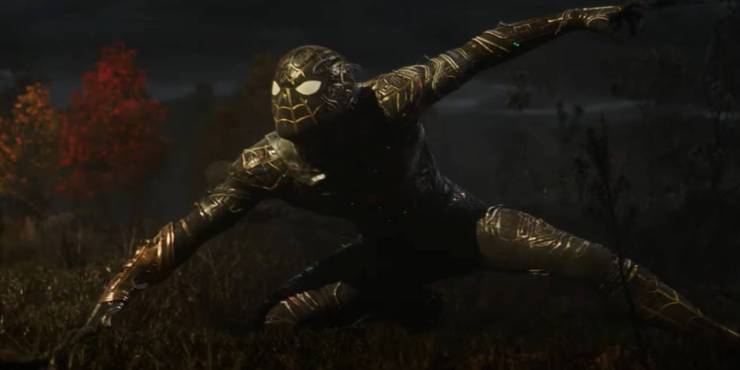 Spider-Man: Every Spidey Suit Ever, Ranked, Including No Way Home 29  All Spider-Man suits ranked - Black/Golden suit (No Way Home)