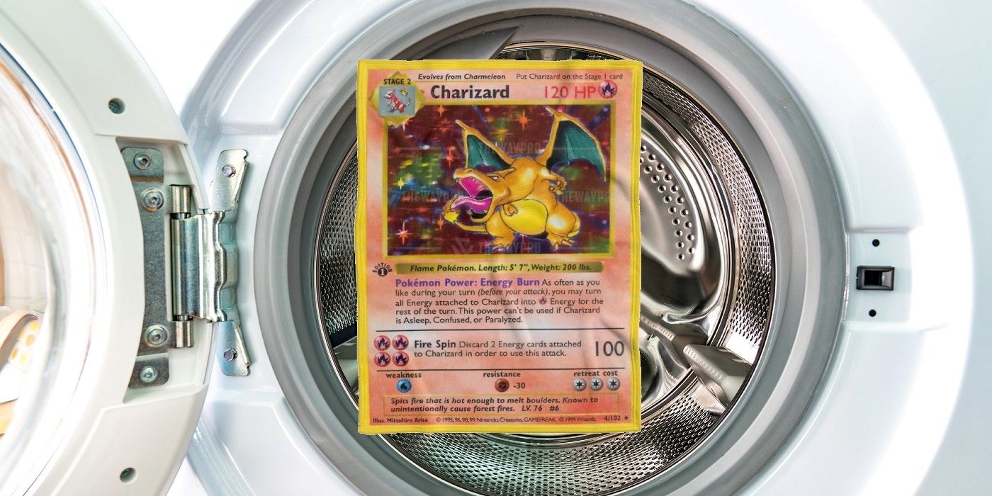 Pokémon Fan Accidentally Washed a Rare Charizard Card Causing Meltdown