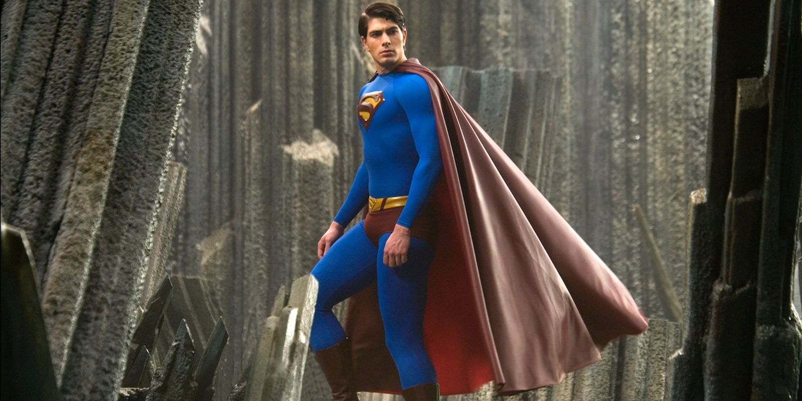 Superman on the kryptonite island in Superman Returns