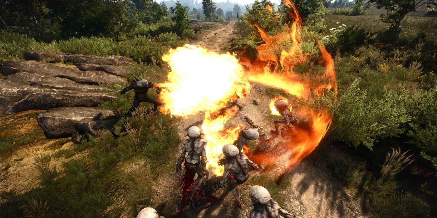 Witcher 3 Mod Spells Elemental Sorcery Fire
