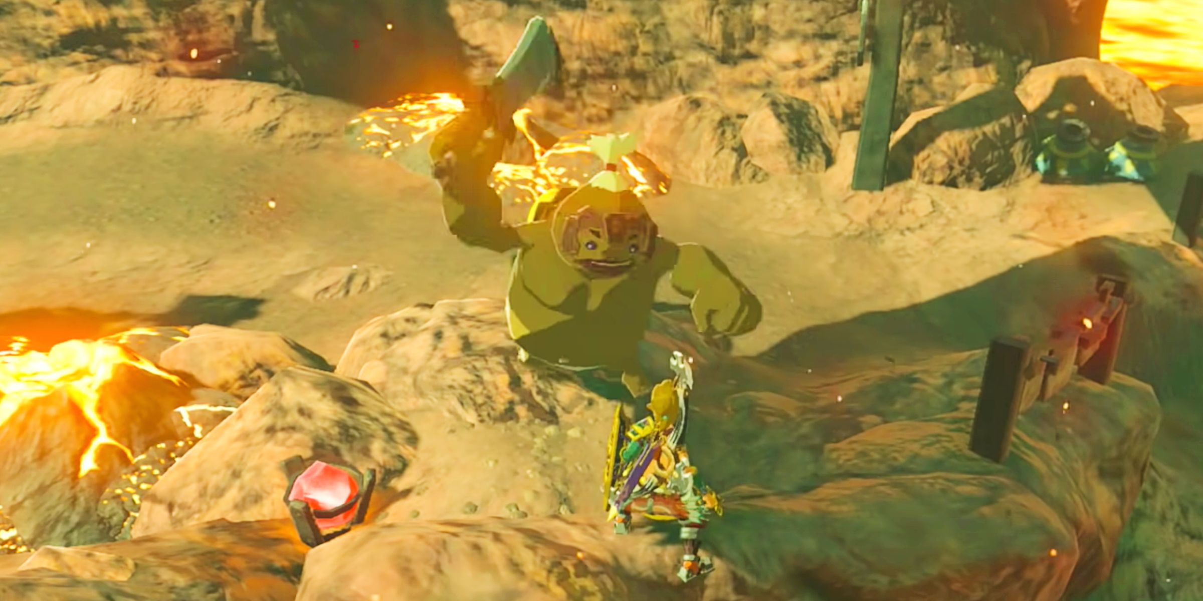 BOTWs Most Entertaining Ways For Link To Die Messing with Goron
