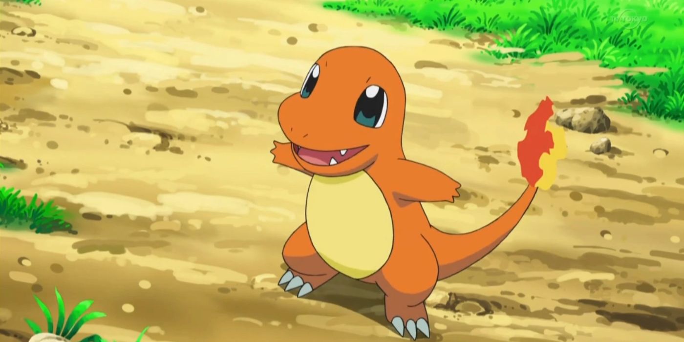 Charmander smiles in Pokemon