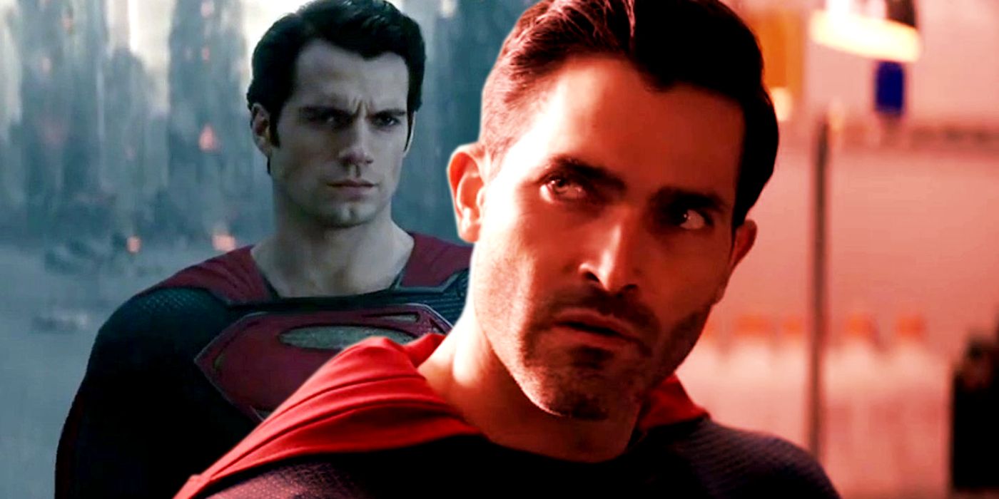 Henry Cavill in Man of Steel and Tyler Hoechlin in Superman and Lois