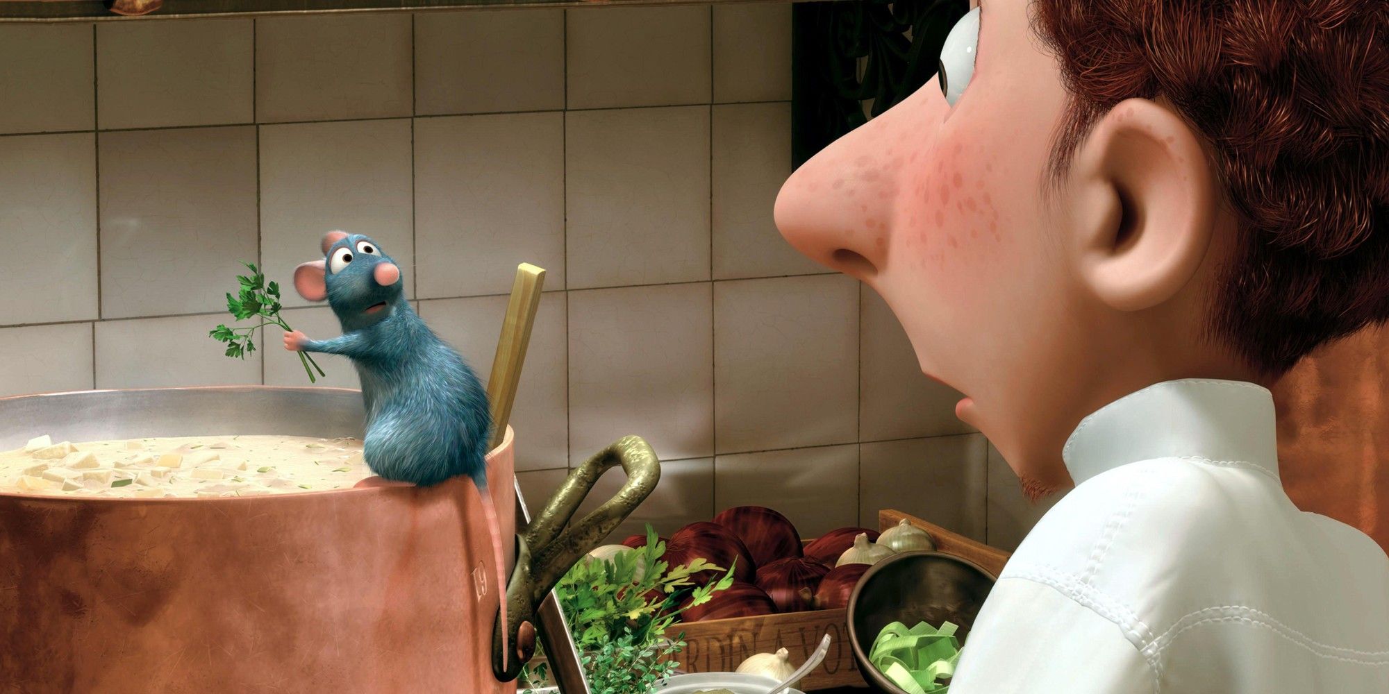 Remy cooking in Ratatouille