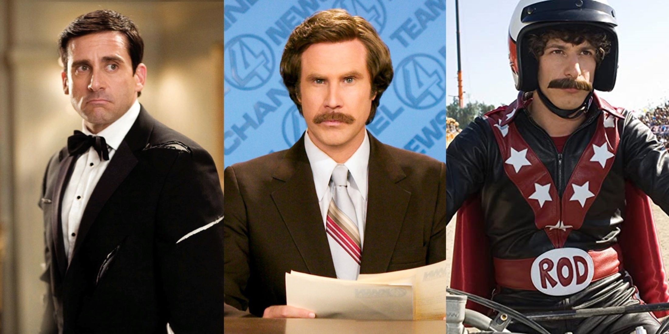 Split-image-of-Steve-Carell-in-Get-Smart-Will-Ferrell-in-Anchorman-and-Andy-Samberg-in-Hot-Rod.jpg