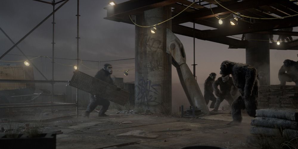 Caesar vs. Koba in Dawn of the Planet of the apes