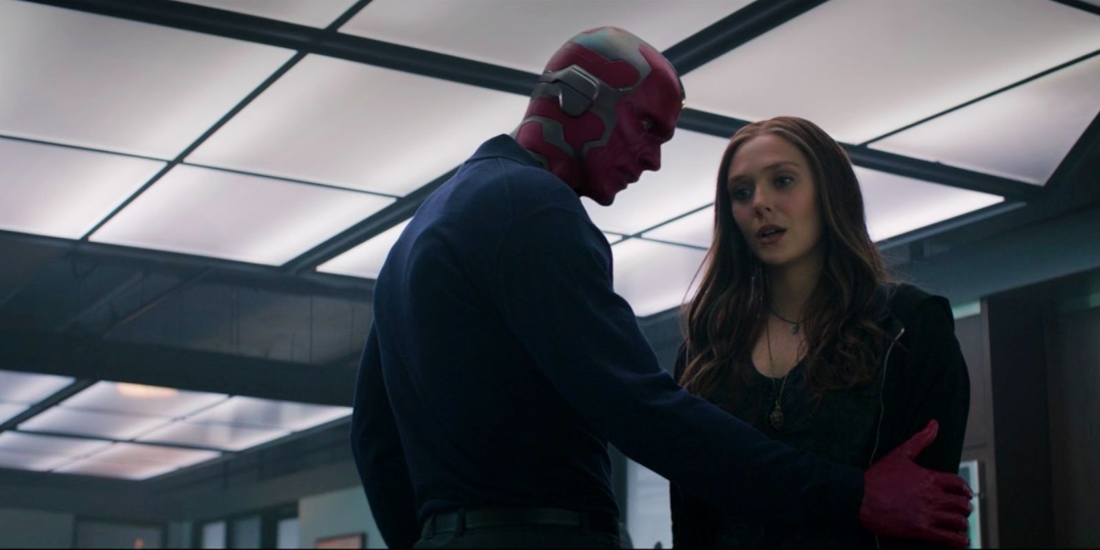 Captain America Civil War Vision Wont Let Wanda Leave