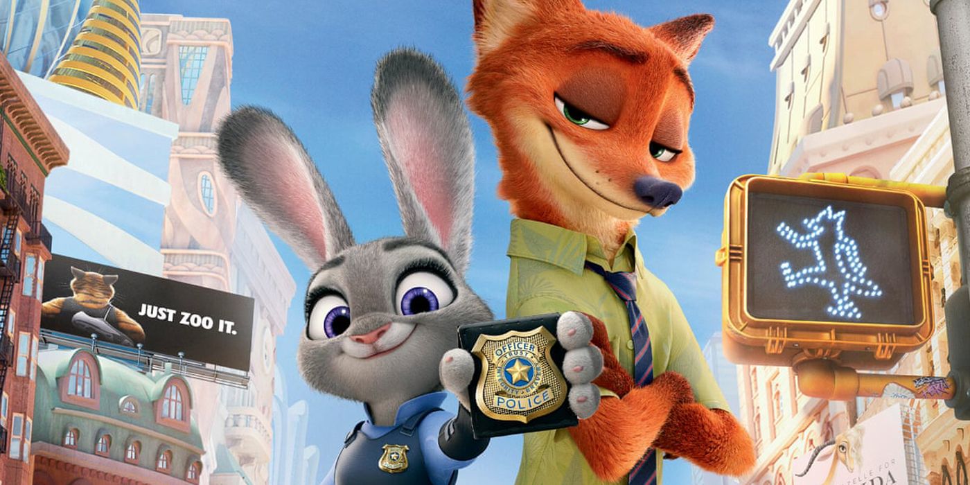 Hops and Nick posing in Zootopia