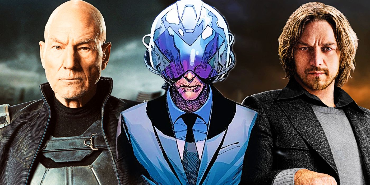 Movie versions and comic book version of Charles Xavier