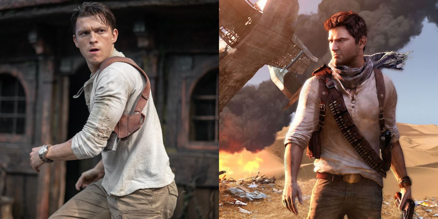 uncharted tom holland nathan drake games comparison