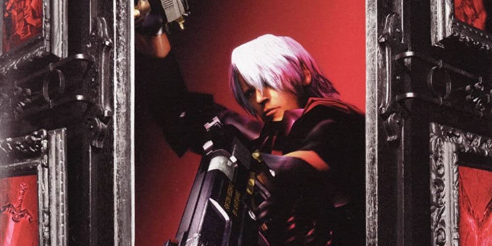 Dante from Devil May Cry on the cover of Devil May Cry for the PS2