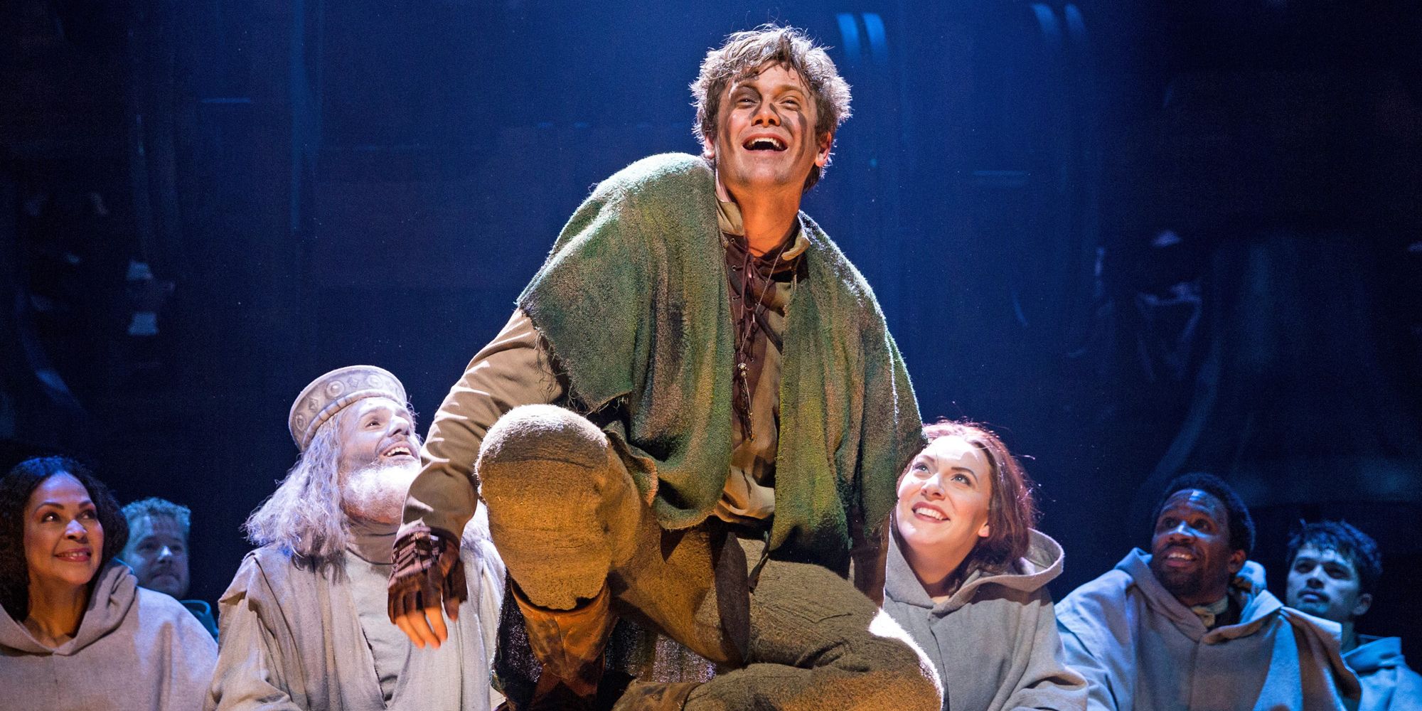 Michael Arden as Quasimodo in the Hunchback of Notre Dame play