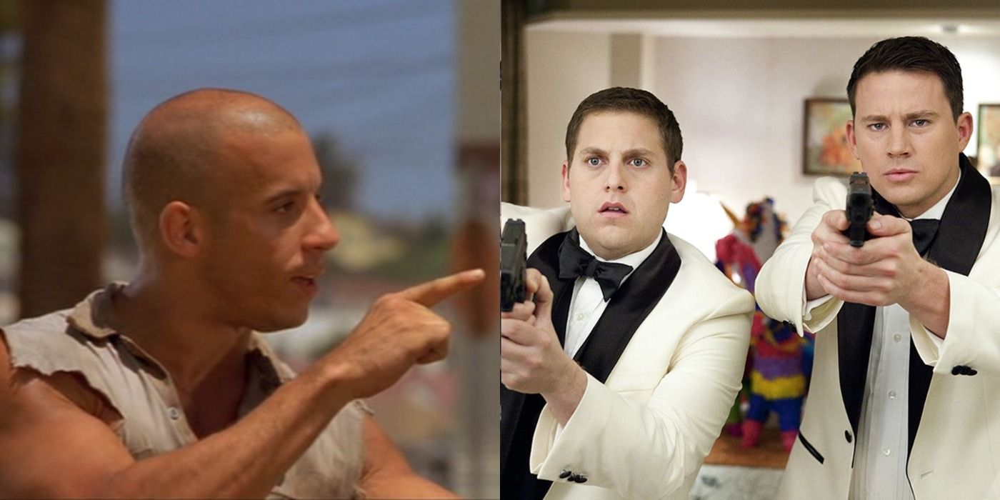 Split image of Dom in The Fast and the Furious and Schmidt in 22 Jump Street