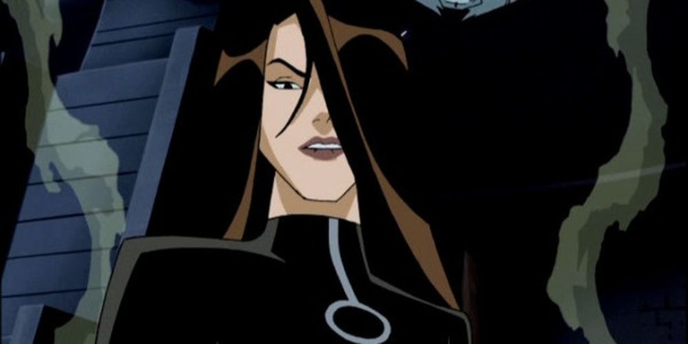 Talia Al Ghul stands in front of smoke in Batman Beyond Cropped 1