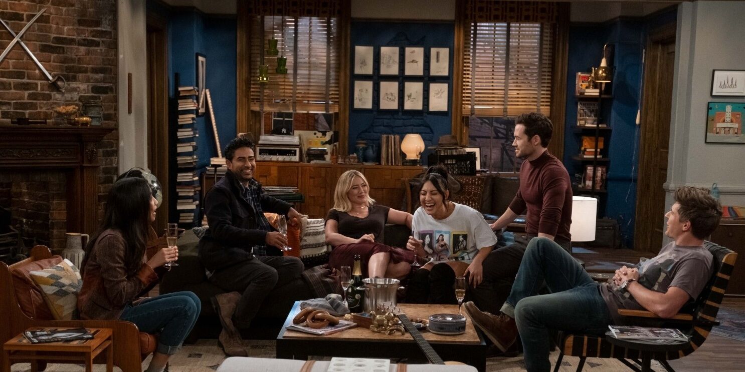 The friends hang out at Sid and Jesses apartment in How I Met Your Father Cropped 1