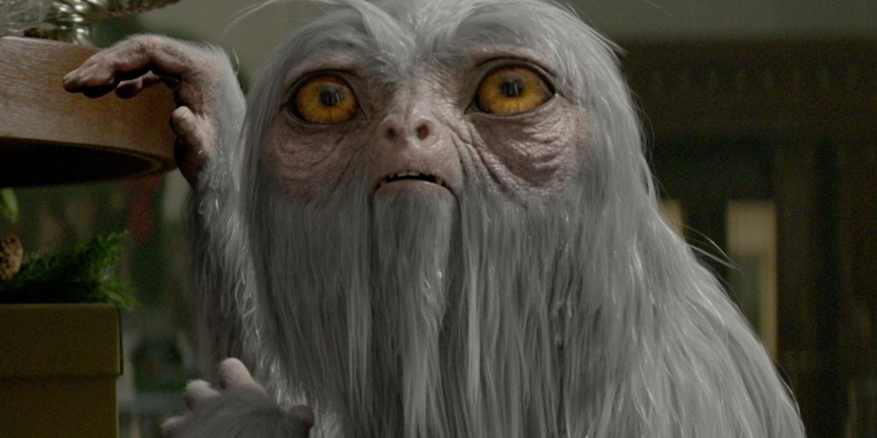 A Demiguise looking scared in Fantastic Beasts Cropped