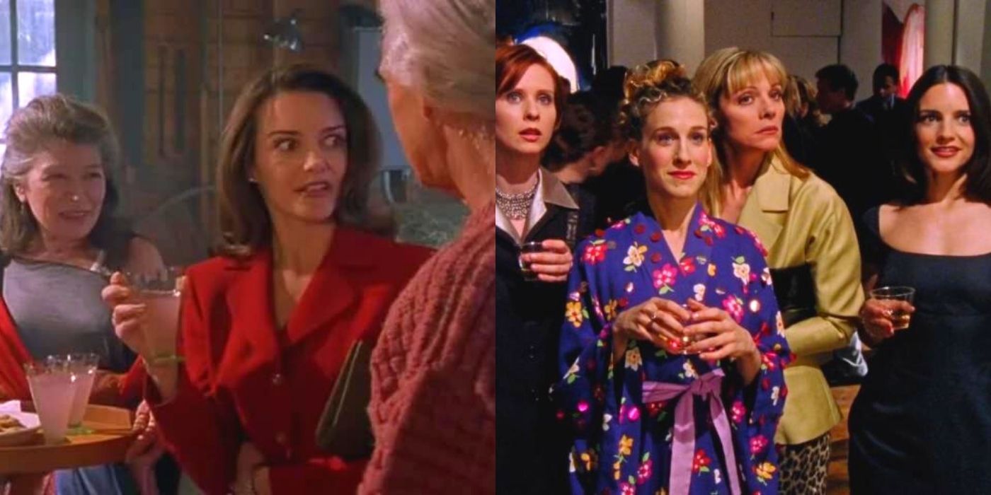 A split image of the women of SATC in The Power Of Female
