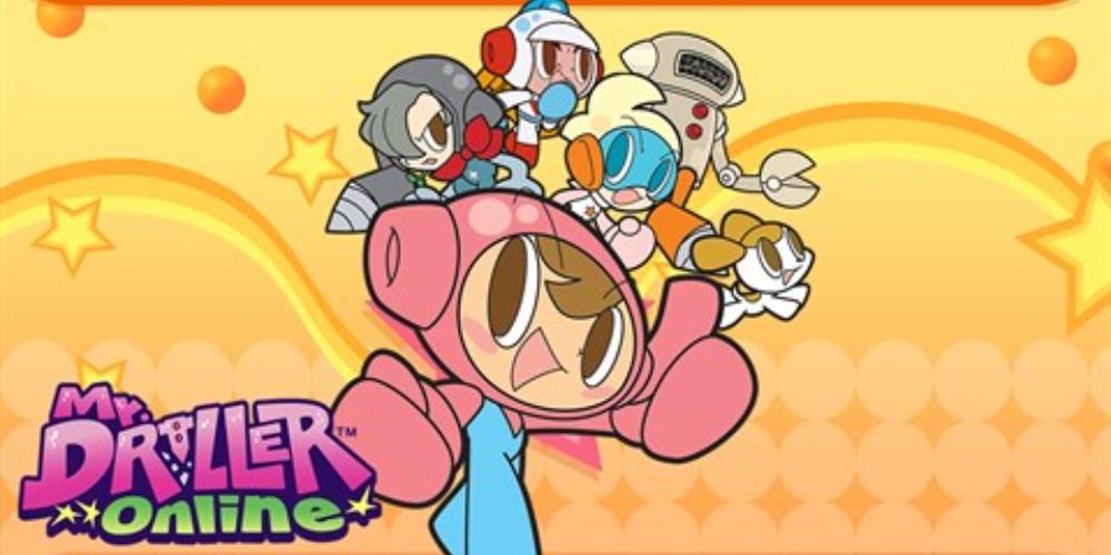 An image of the characters from Mr Driller online running together