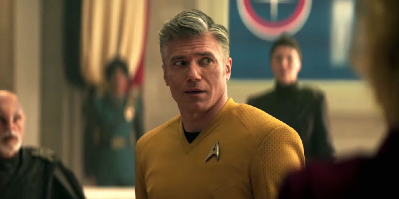 Anson Mount as Captain Christopher Pike in Star Trek Strange New Worlds
