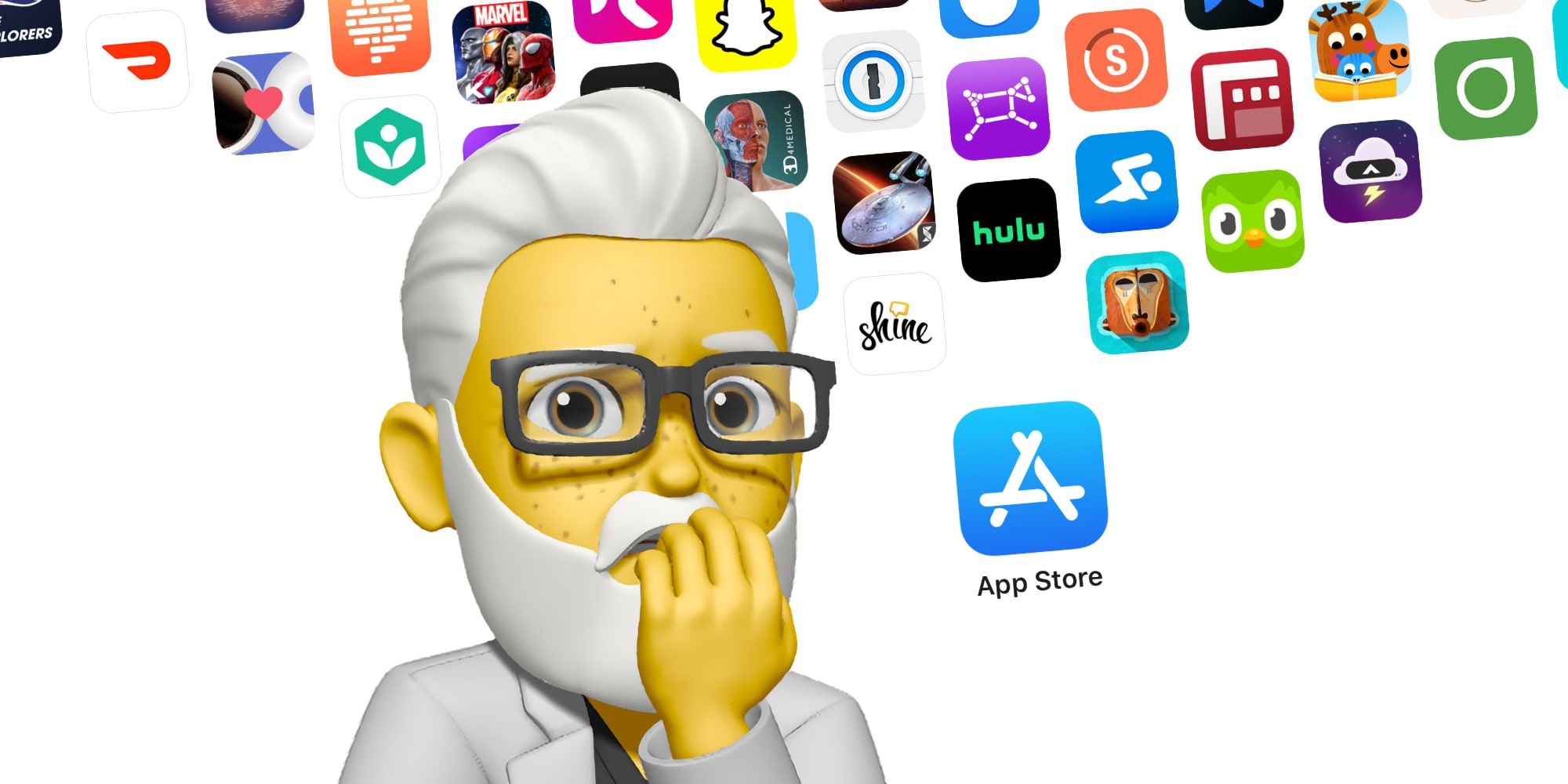 Apple Memoi Old Man With A Grey Beard Old App Worried Over App Store