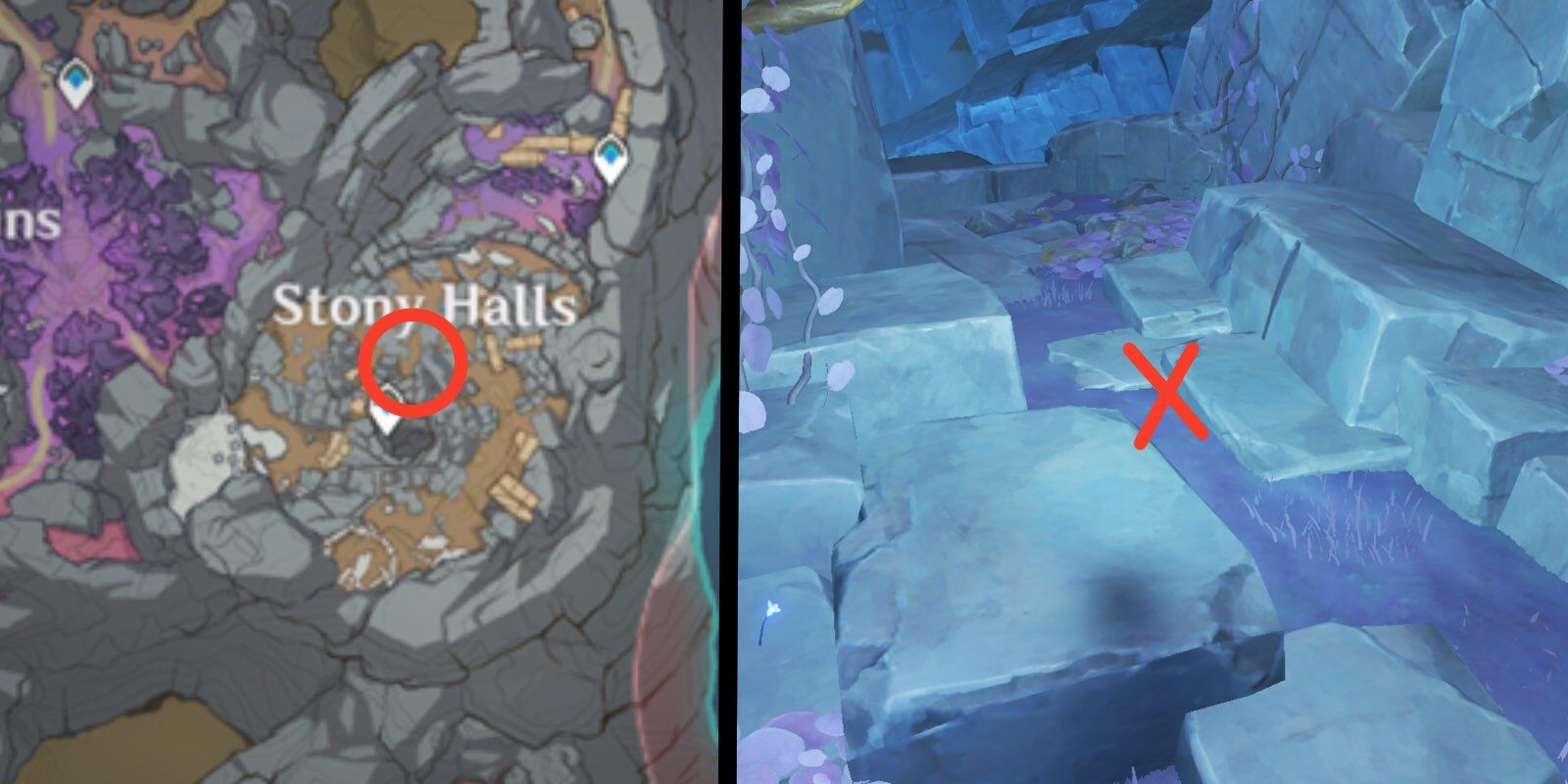 Genshin Impact Lumenstone Ore Location 2 Stony Halls