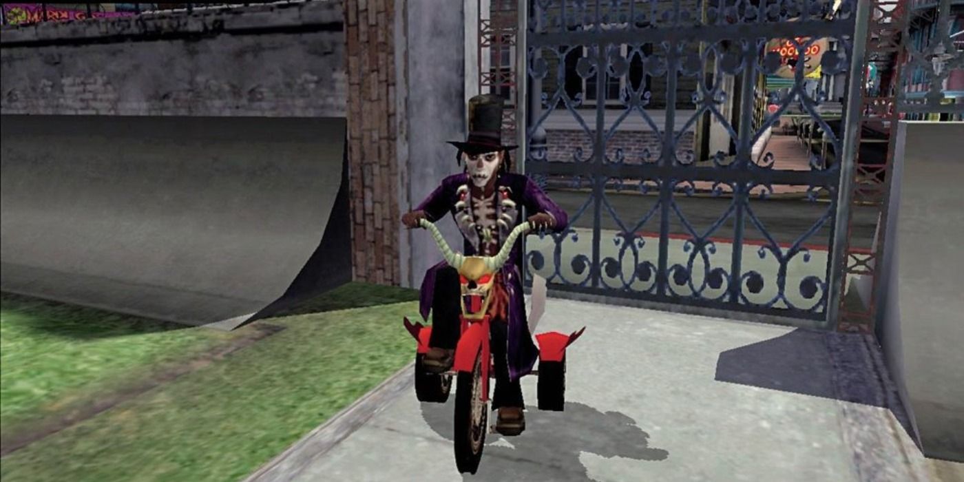 Grim Reaper on a tricycle in Tony Hawks Underground 2