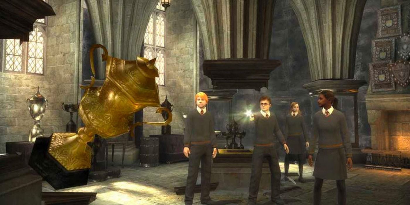 Harry in the room of requirement in Harry Potter and the Order of the Phoenix video game