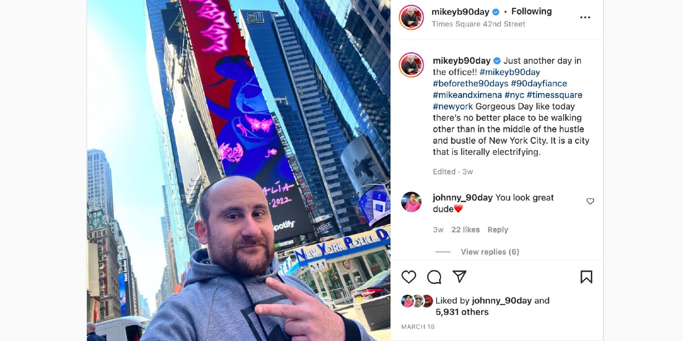 Mike Berk 90 Day Fiance Before the 90 Days Season 5 Instagram