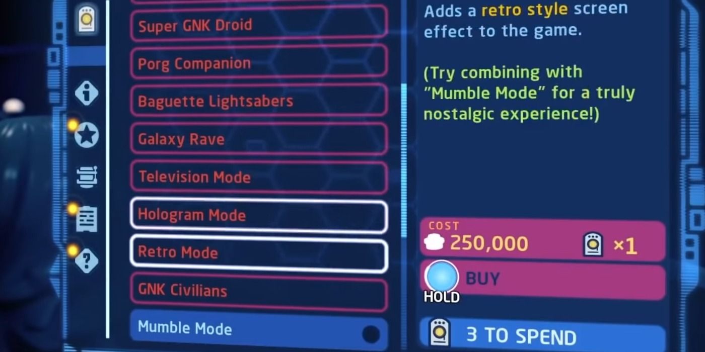 Retro Mode extra unlockable in LEGO Star Wars The Skywalker Saga