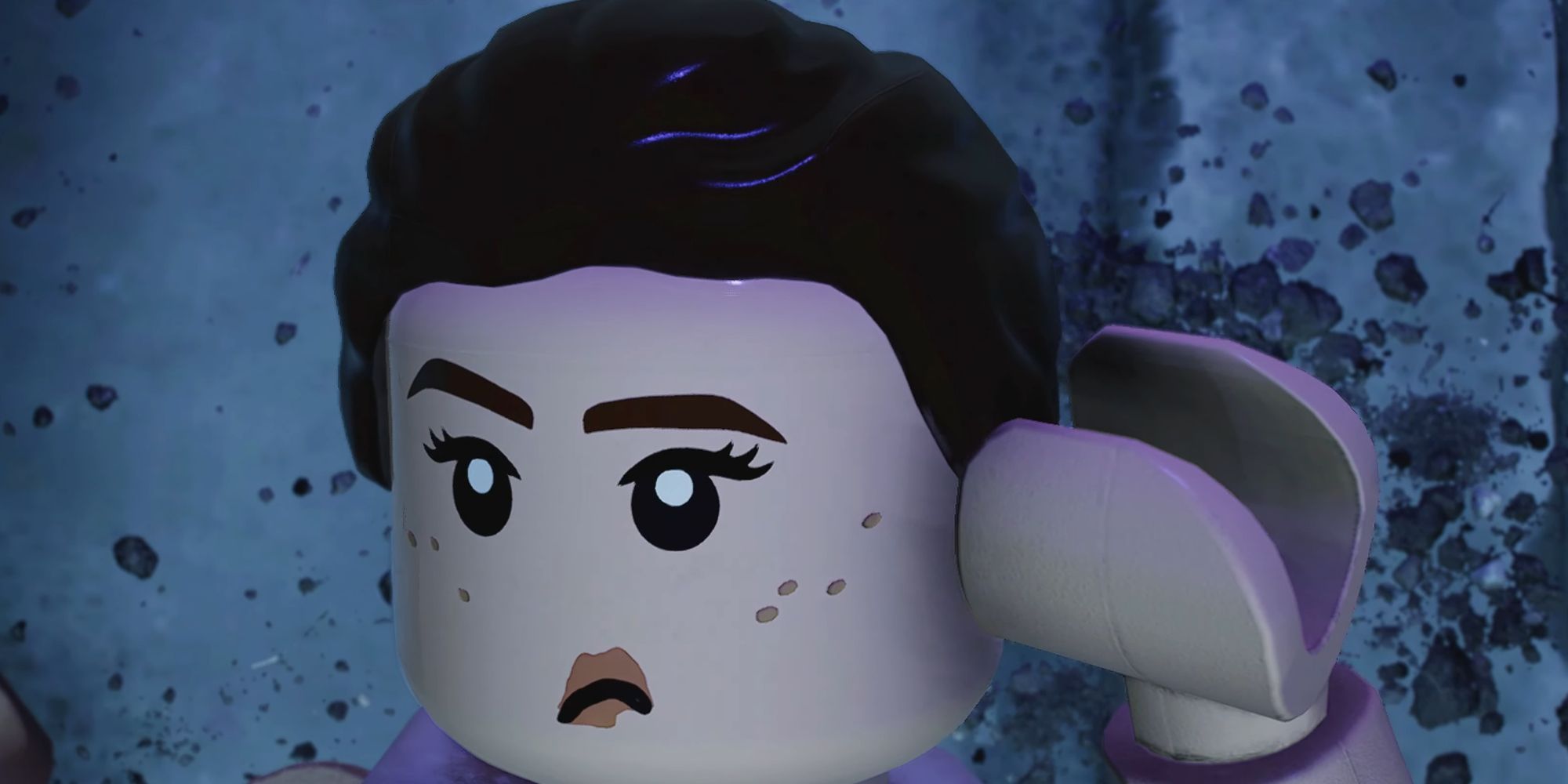 Rey listening to the Force Ghosts in LEGO Star Wars The Skywalker Saga