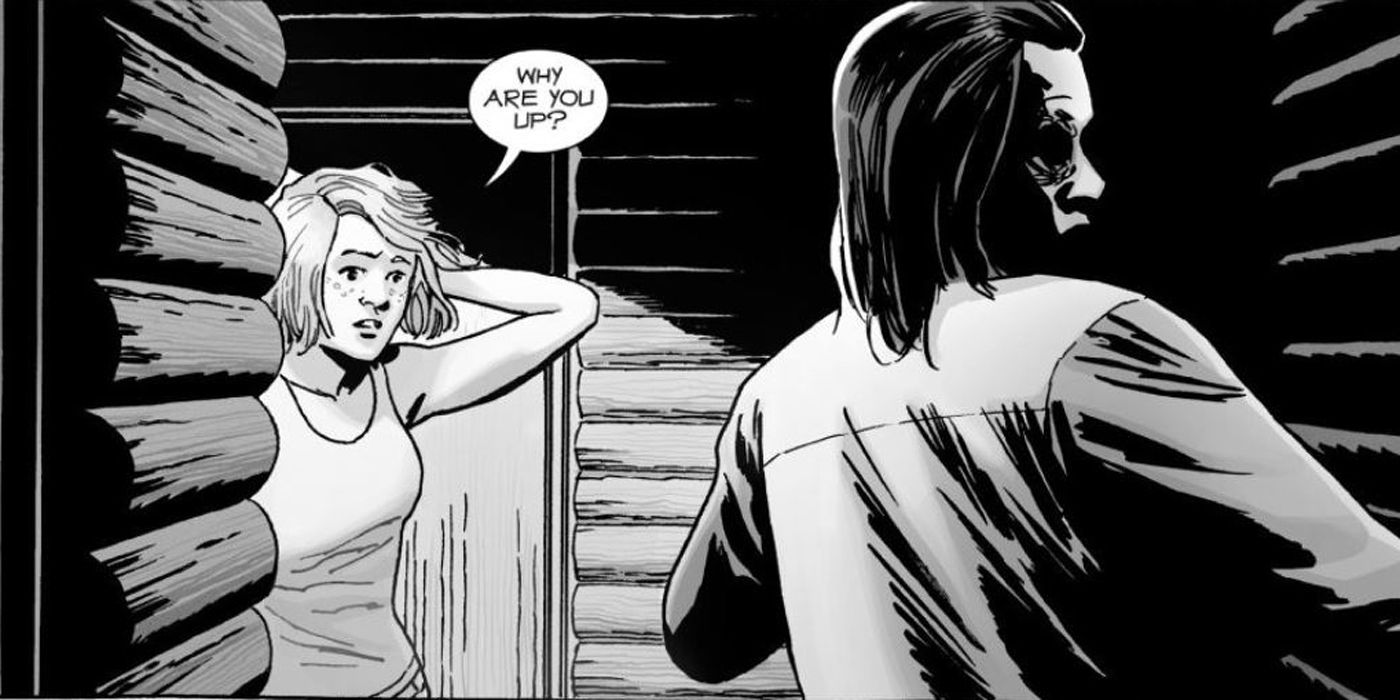 Sophia talking to Carl in Walking Dead