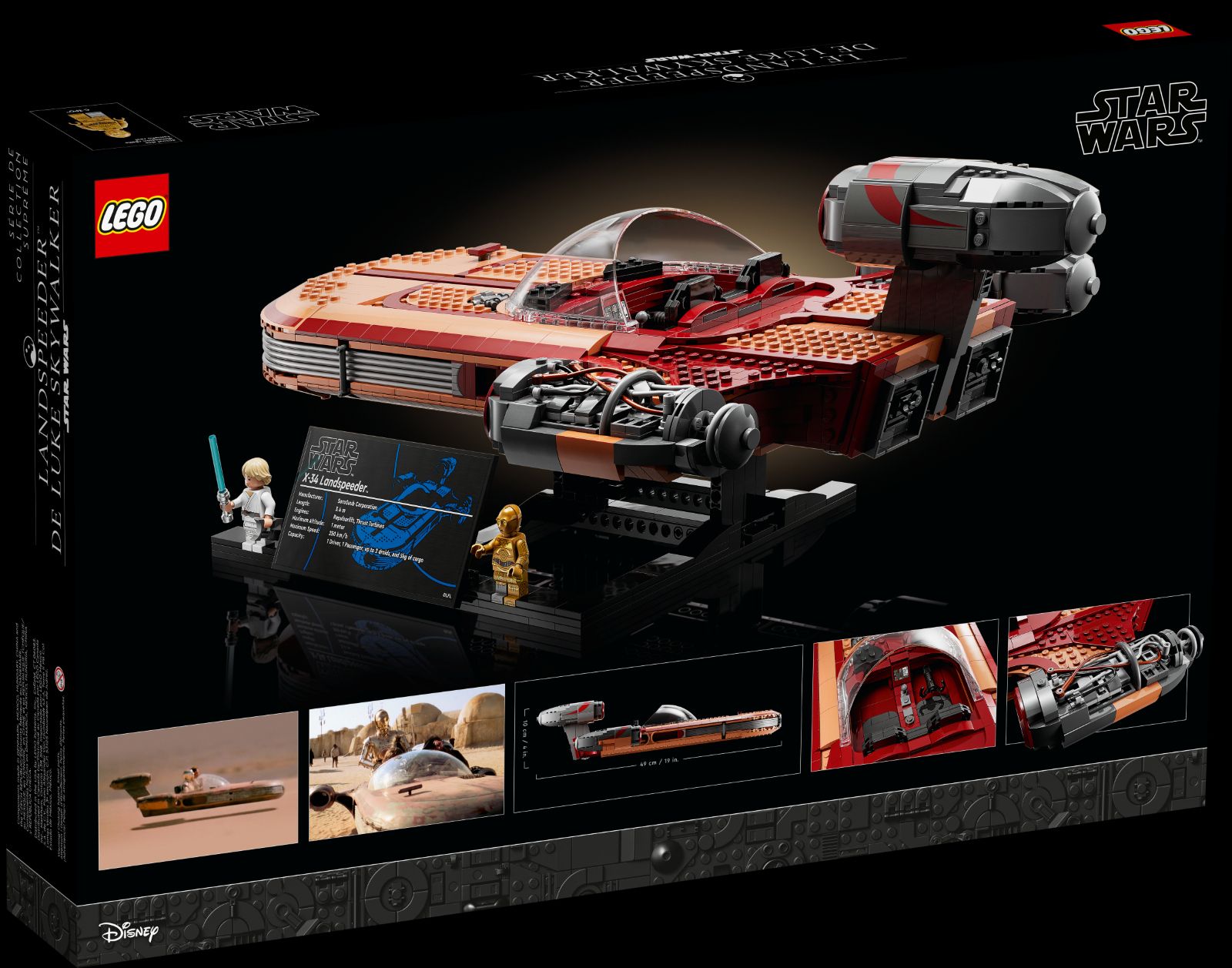 Star Wars Luke Landspeeder LEGO Box Rear 1