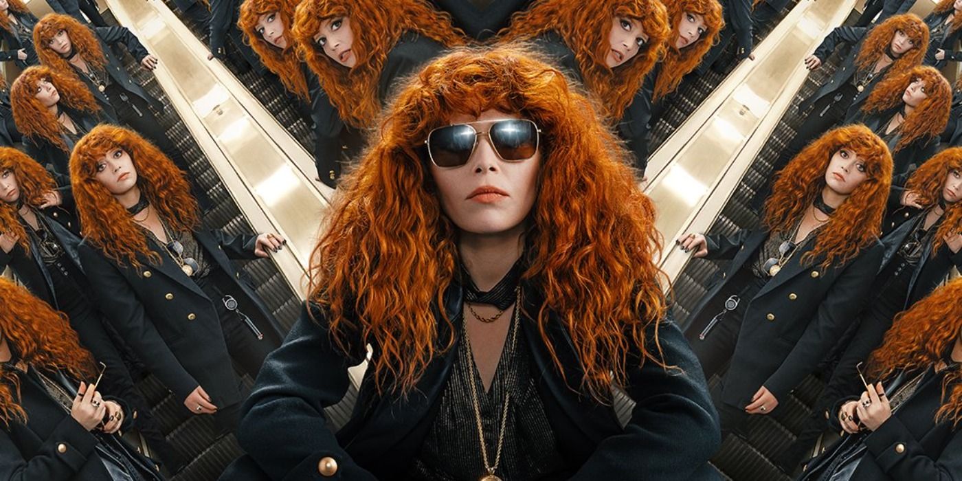 Variants of Nadia appear in the Russian Doll season two poster.