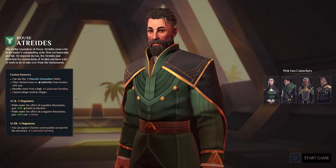 Best Starting Faction To Use in Dune: Spice Wars