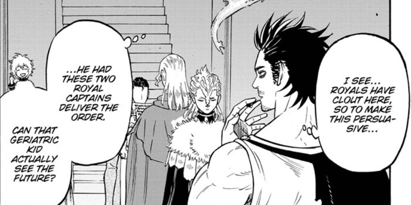 Yami realizes why the Wizard King Julius now proven to be Lucius Zogratis sent two nobles to postpone Astas execution way back in Black Clover chapter 219.
