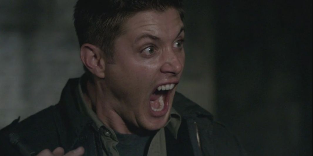 Dean Winchester screaming in Supernatural Cropped
