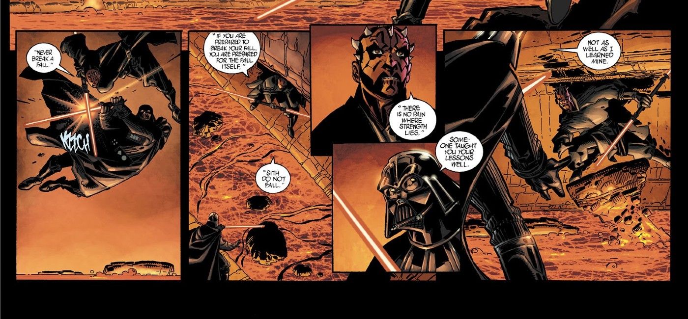 Maul and Vader fight