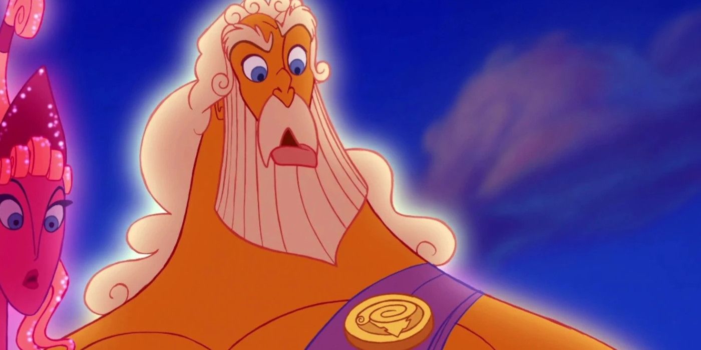 Rip Torn Zeus with Hera Animated Hercules Disney Film