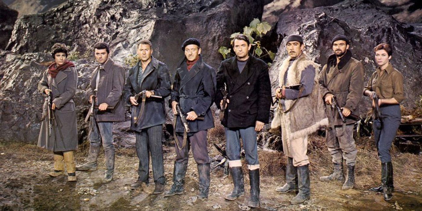 The cast of The Guns of Navarone