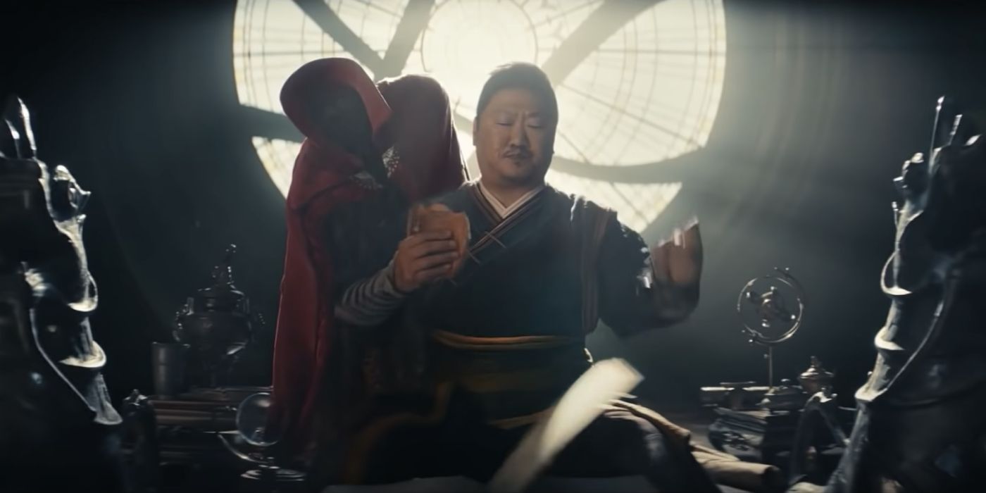 Wong Eating and Reading in Doctor Strange 2