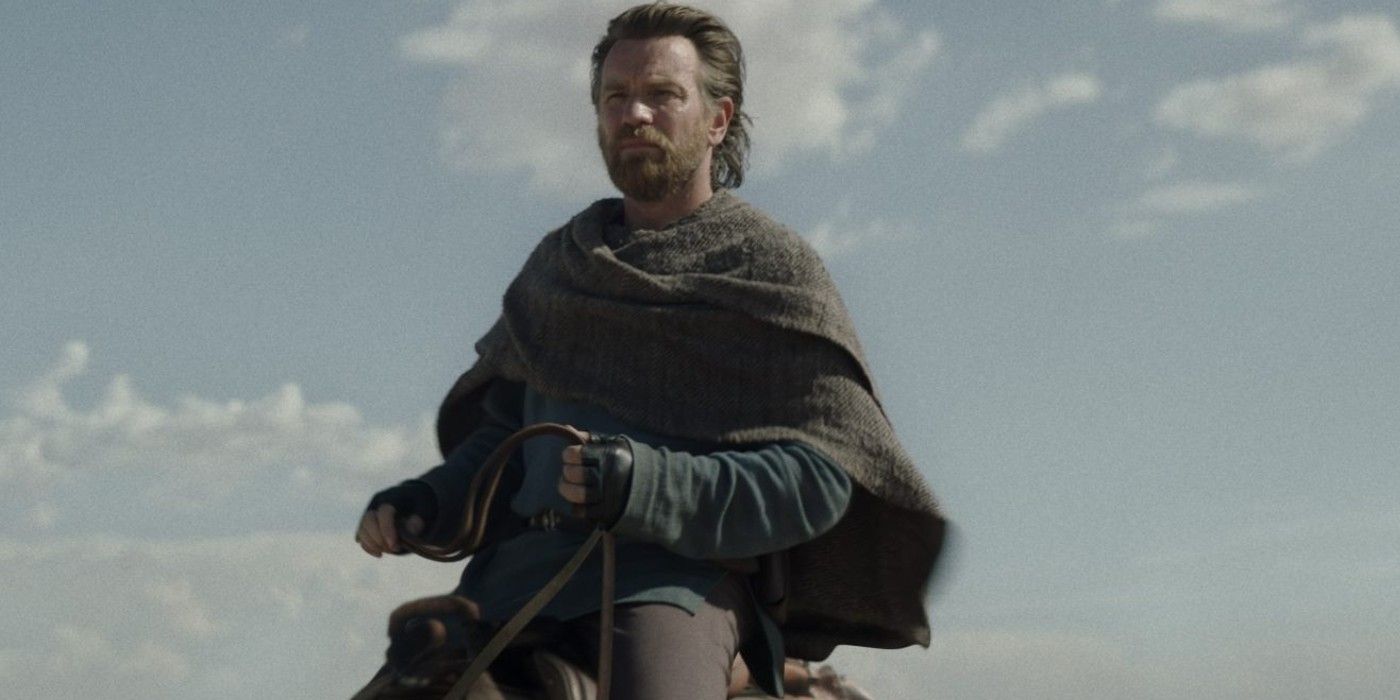 ewan mcgregor riding an eopie in obi wan kenobie