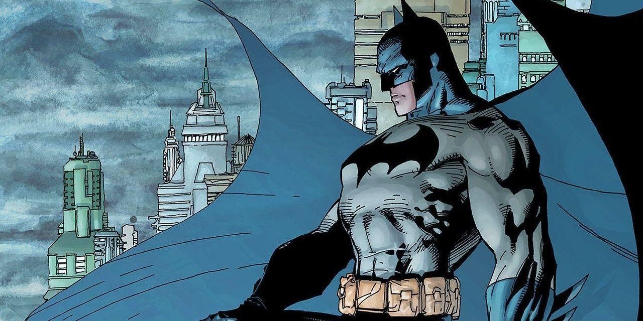 Batman standing on a rooftop Cropped