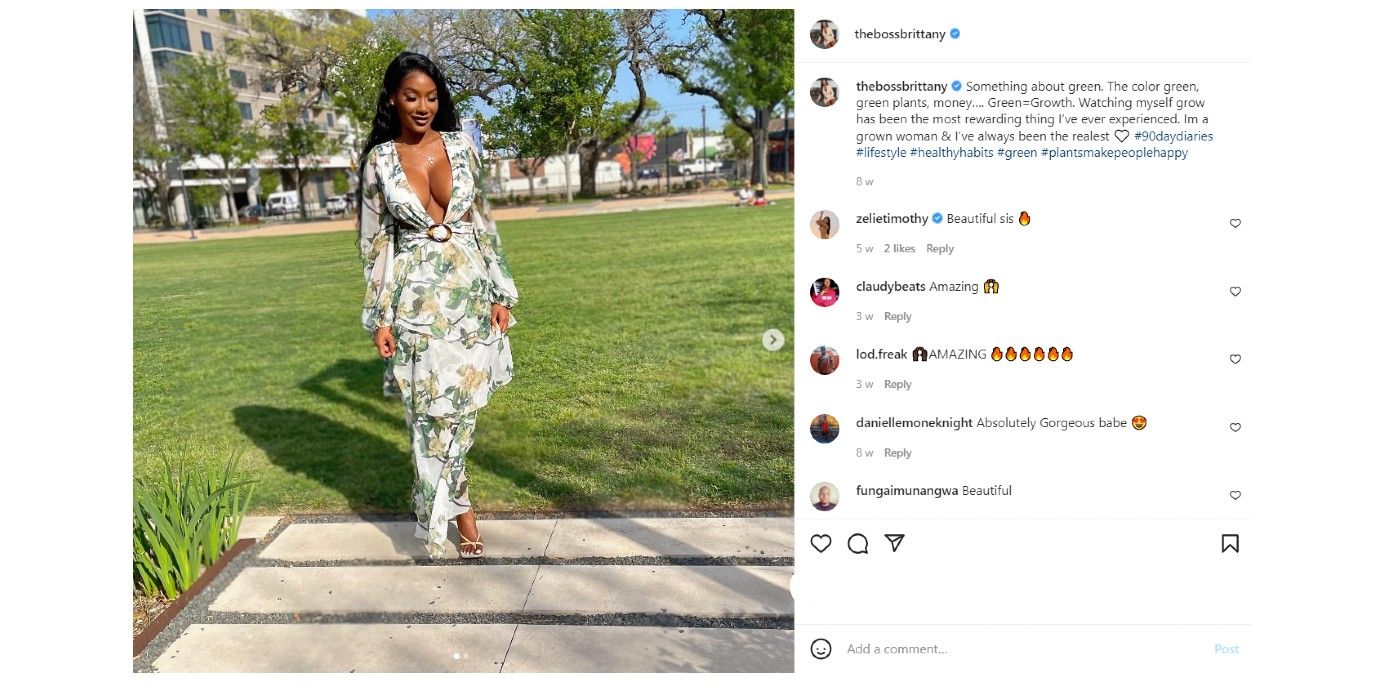 Brittany Banks 2022 Instagram In 90 Day Fiance