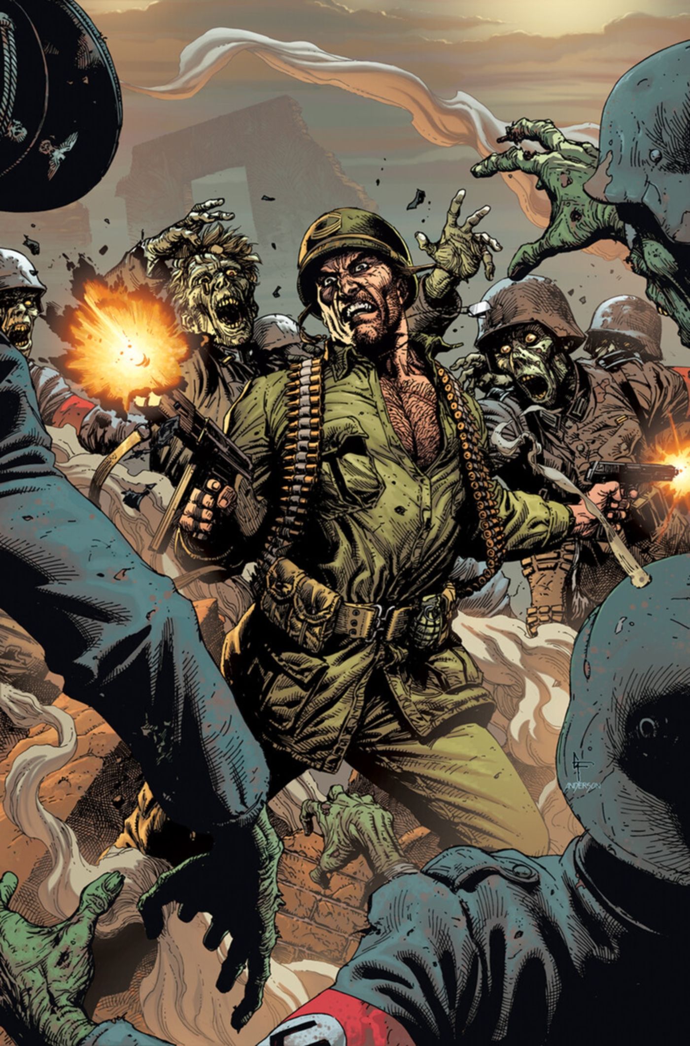 Sgt Rock vs the Army of the Dead Gary Frank Cover DC Comics
