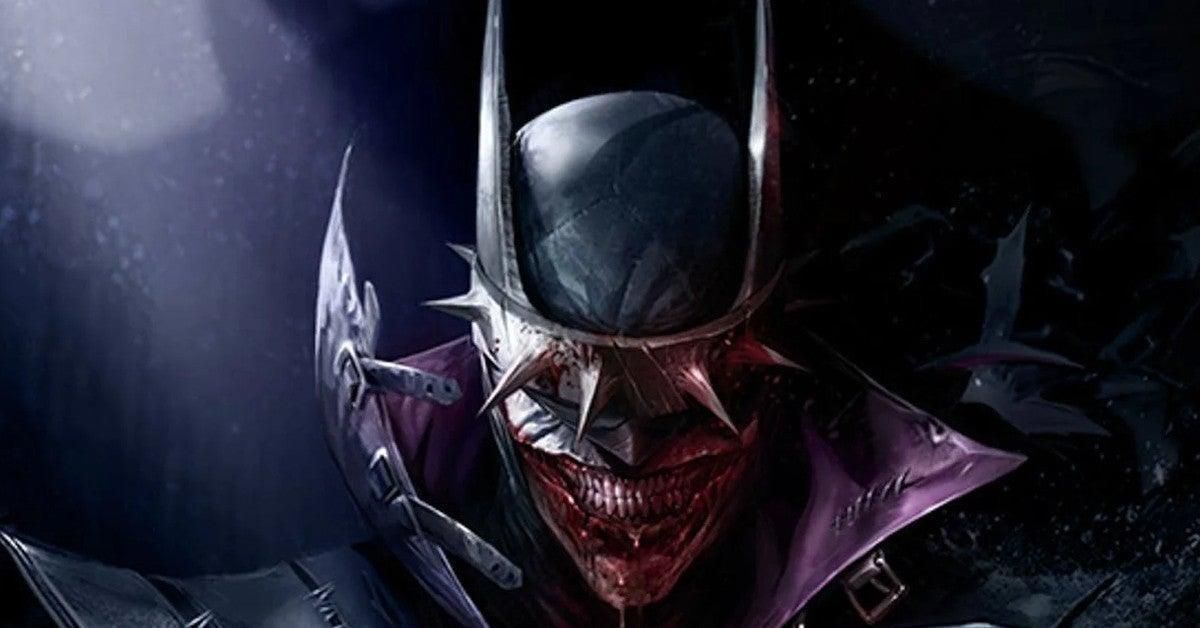 The Batman Who Laughs flashing a bloody smile