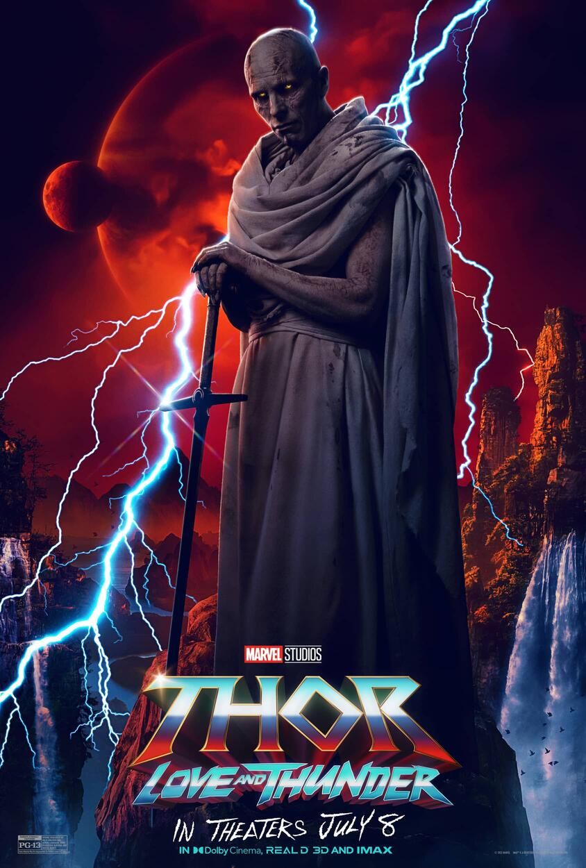 Thor Love and Thunder Christian Bale Gorr the God Butcher Character Poster